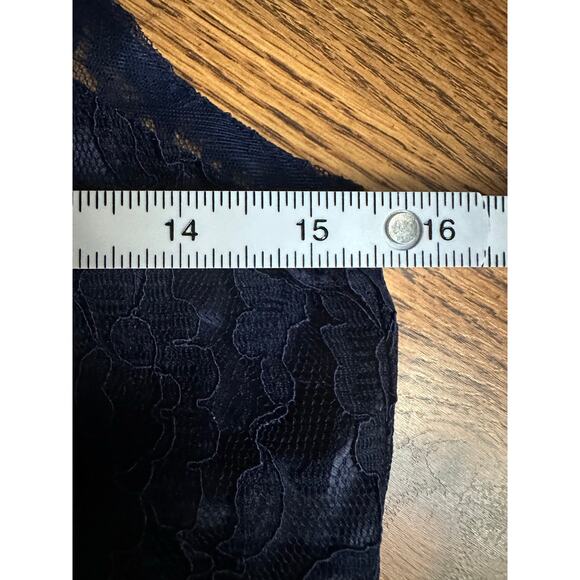 IEFIEL Navy Lace Halter Keyhole Back Full Maxi Skirt Size 14 Formal NWT Dress - Picture 7 of 10